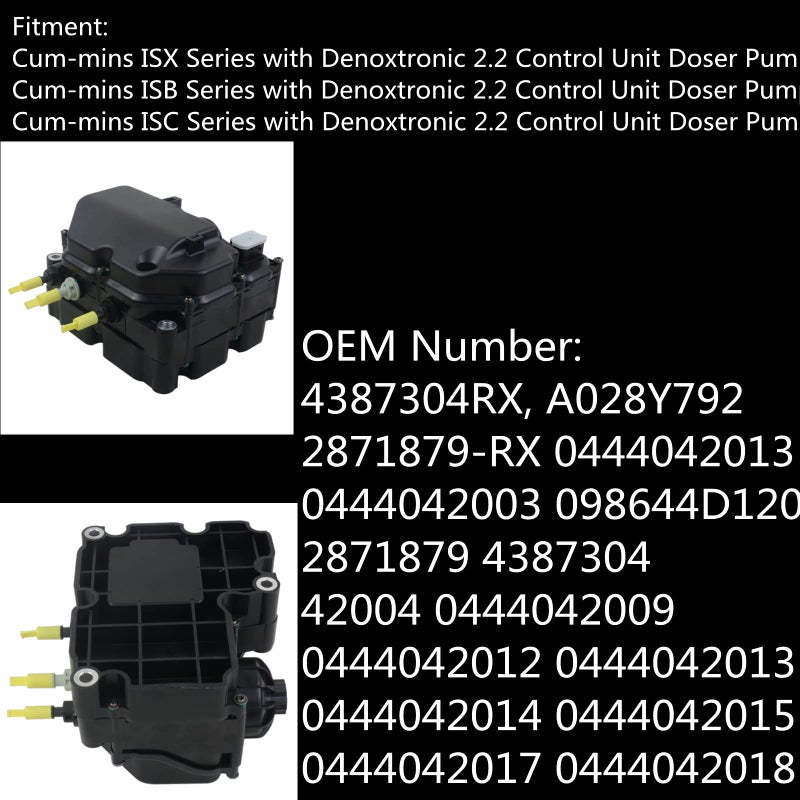 AKWH 4387304RX DEF Pump Denoxtronic 2.2 Supply Module Diesel Exhaust Fluid Pump 12V Replacement for Cummins ISX ISB ISC 4387305-RX 4387304 - Image 2